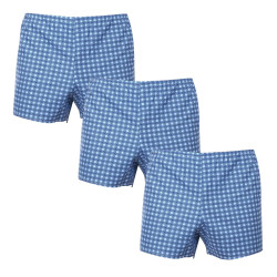 3PACK Klassieke Herenboxershorts Foltýn blauwe ruiten (3xK54)