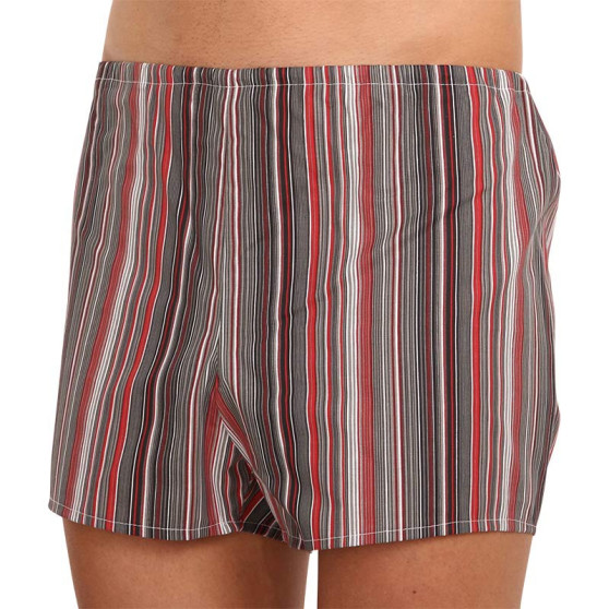 3PACK Klassieke Herenboxershorts Foltýn rode strepen (3xK52)