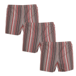 3PACK Klassieke Herenboxershorts Foltýn rode strepen oversized (3xKN76)