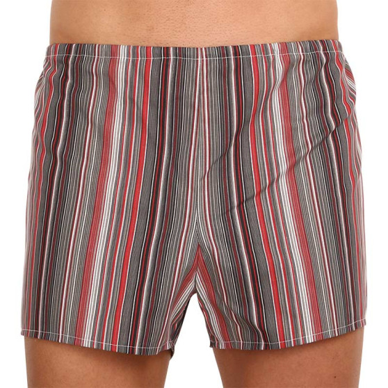 3PACK Klassieke Herenboxershorts Foltýn rode strepen oversized (3xKN76)