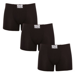 3PACK herenboxershort Styx lang klassiek elastisch zwart (F9606060)