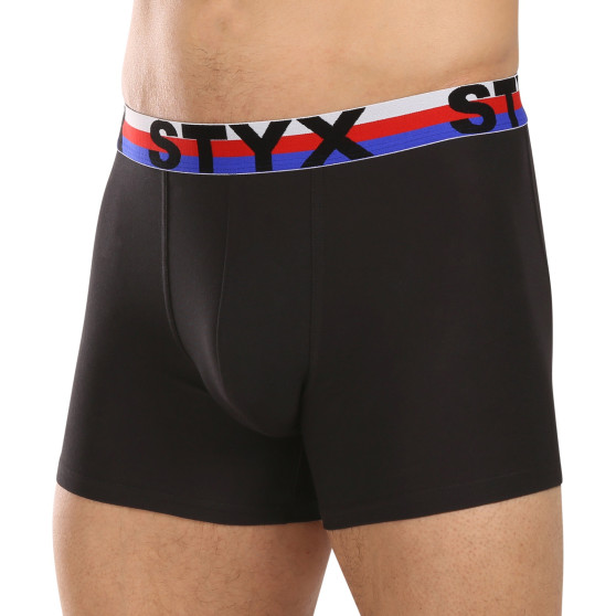 3PACK herenboxershort Styx lang sport elastisch zwart driekleur (3U1960)