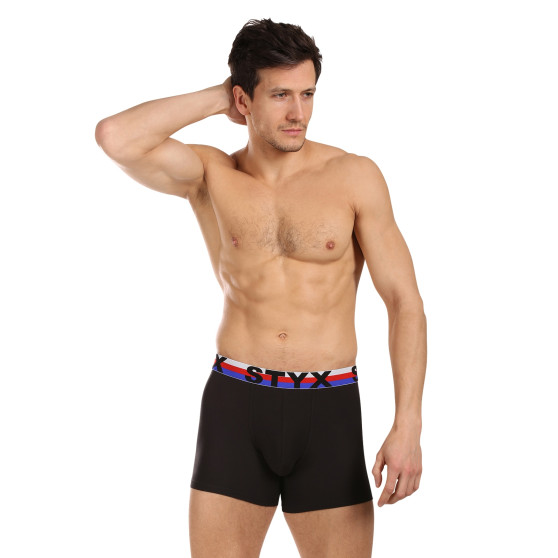 3PACK herenboxershort Styx lang sport elastisch zwart driekleur (3U1960)