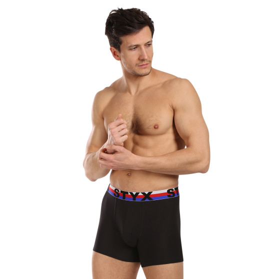 3PACK herenboxershort Styx lang sport elastisch zwart driekleur (3U1960)