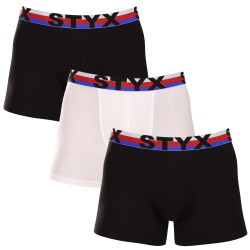 3PACK herenboxershort Styx lang sportelastisch veelkleurig driekleurig (3U19001)