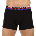 Herenboxershort Styx lang sportelastisch zwart driekleur (U1960)