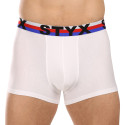 Herenboxershort Styx sport elastisch wit driekleur (G2061)