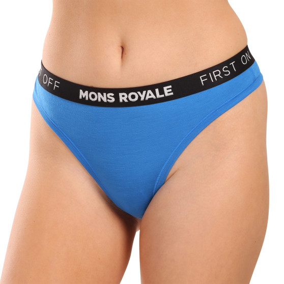 Dames String Mons Royale merino blauw (100311-1015-713)