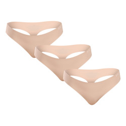 3PACK dames string Under Armour beige (1383893 500)