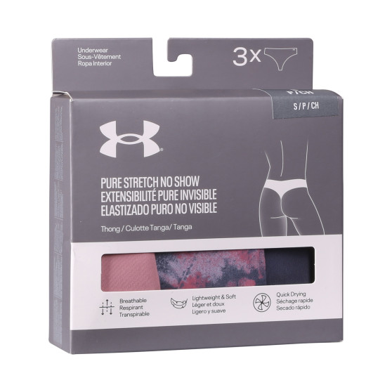 3PACK dames string Under Armour veelkleurig (1383894 014)