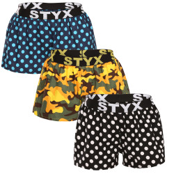 3PACK Damesboxershorts Styx art sport rubber veelkleurig (3T15901)