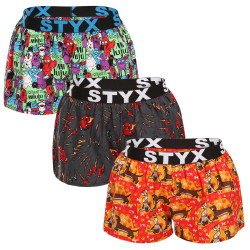 3PACK Damesboxershorts Styx art sport rubber veelkleurig (3T15245)