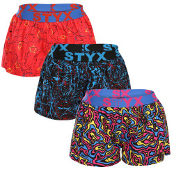 3PACK Damesboxershorts Styx art sport rubber veelkleurig (3T13603)