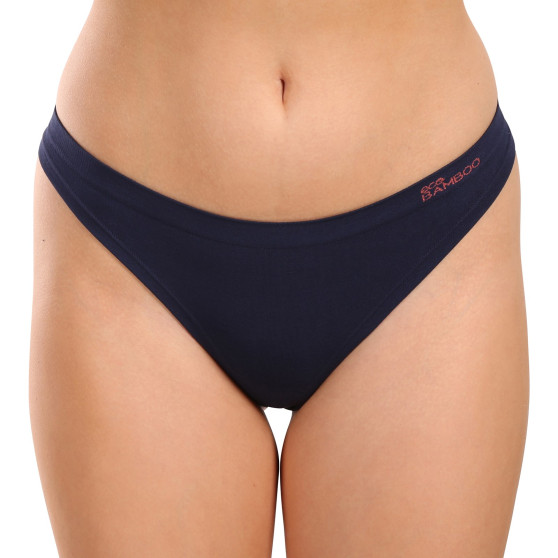 Dames string Gina bamboe blauw (05013)