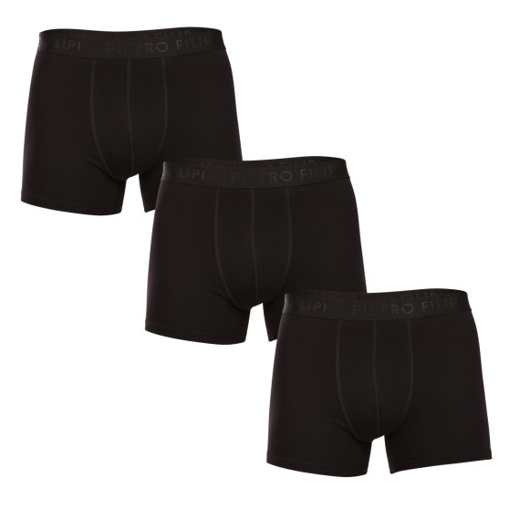 3PACK herenboxershort Pietro Filipi zwart (3BCL001)