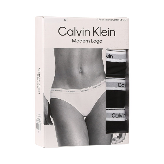 3PACK Dames slip Calvin Klein zwart (QD5207E-UB1)