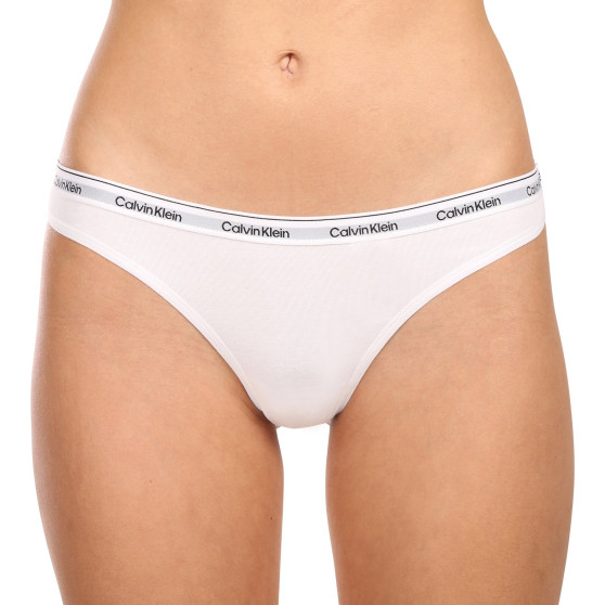 3PACK dames string Calvin Klein wit (QD5209E-100)