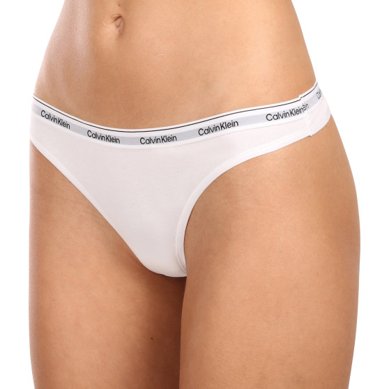 3PACK dames string Calvin Klein wit (QD5209E-100)