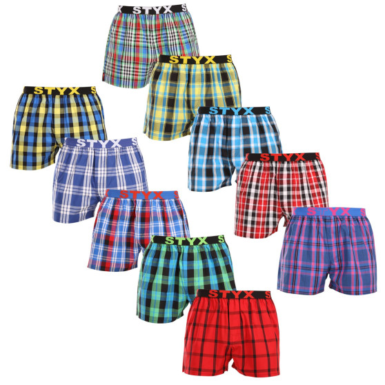 10PACK Herenboxershort Styx sport elastisch meerkleurig (10B103140)