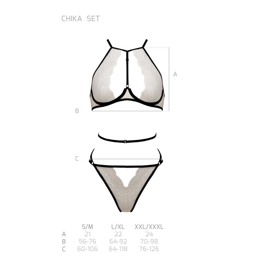 Damesset Passion beige (Chika set)