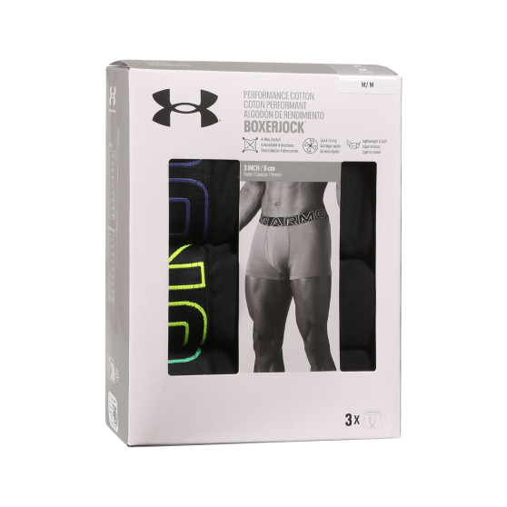 3PACK herenboxershort Under Armour zwart (1383891 002)