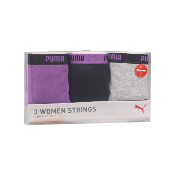 3PACK dames string Puma veelkleurig (503008001 004)