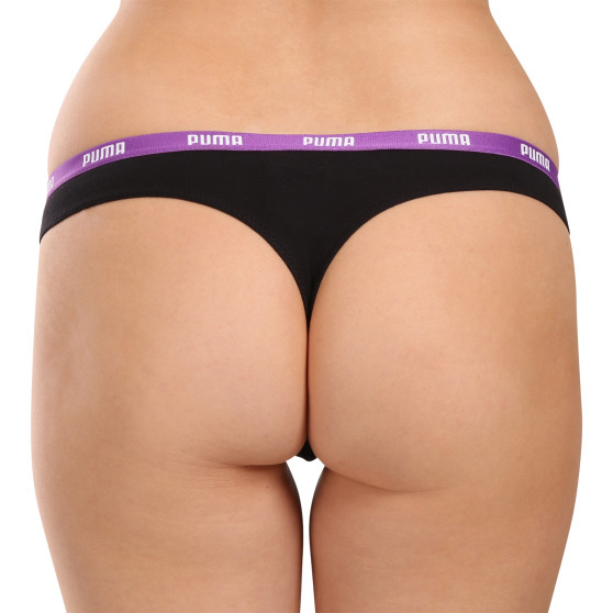 3PACK dames string Puma zwart (503008001 005)