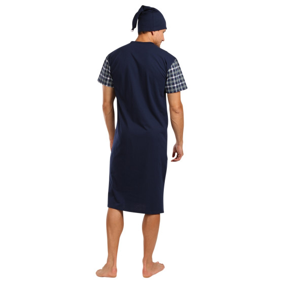 Heren nachtjapon Foltýn donkerblauw oversized (FNKKN22)