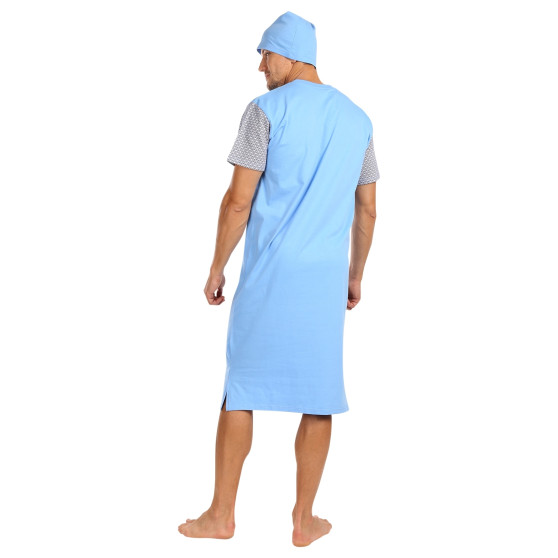 Heren nachtjapon Foltýn blauw oversized (FNKKN24)