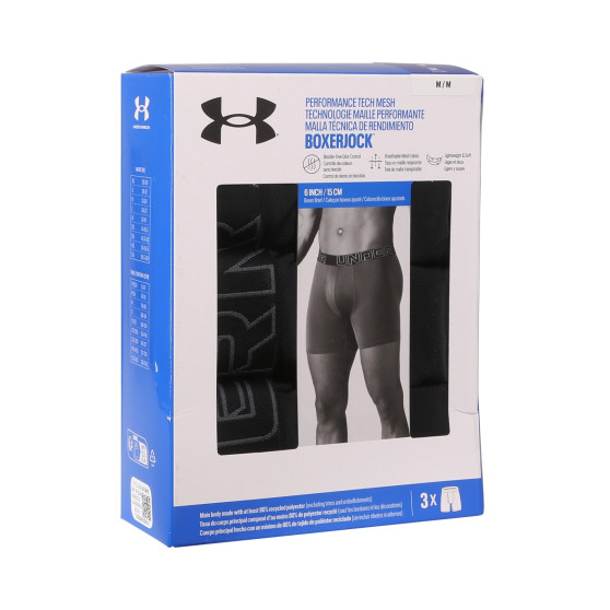 3PACK herenboxershort Under Armour zwart (1383884 001)