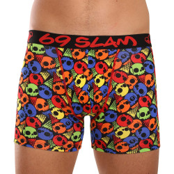 69SLAM Herenboxershorts pasvorm bamboe SKULL CONE (MPBSKC-BB)