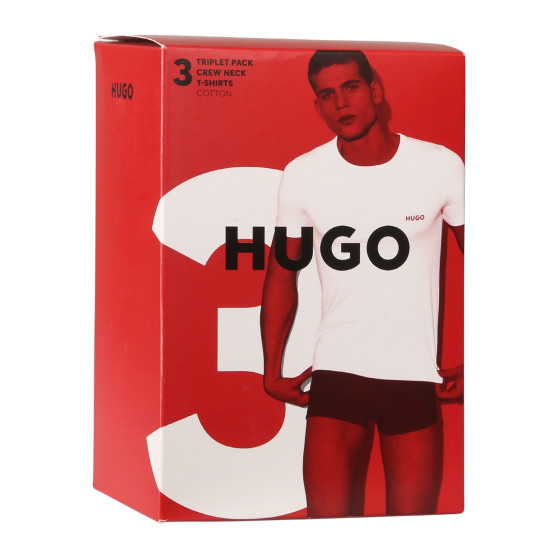 3PACK heren t-shirt HUGO zwart (50480088 965)