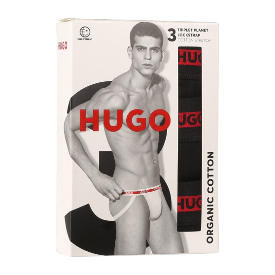 3PACK herensokken HUGO zwart (50517882 001)