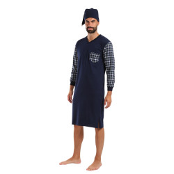 Heren nachtjapon Foltýn donkerblauw oversized (FNKDN22)