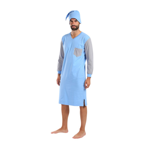 Heren nachtjapon Foltýn blauw oversized (FNKDN23)