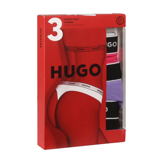 3PACK dames string HUGO veelkleurig (50480150 962)