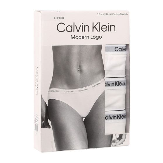 3PACK Dames slip Calvin Klein wit (QD5207E-100)