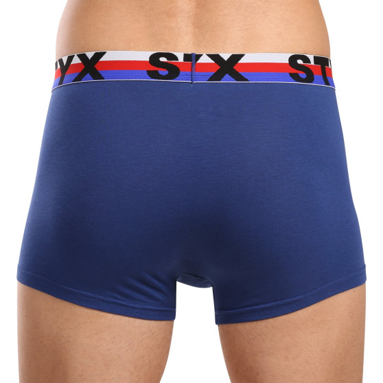 3PACK Styx heren boxershort sport elastisch donkerblauw driekleur (3G1968)