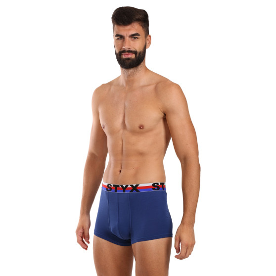 3PACK Styx heren boxershort sport elastisch donkerblauw driekleur (3G1968)