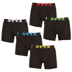 5PACK herenboxershort Styx lang sport elastisch zwart (5U9601)