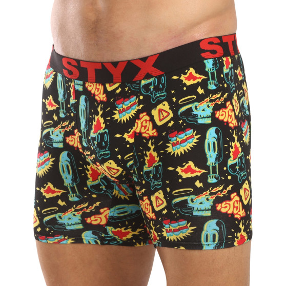 Styx Heren boxershorts lange kunst sport rubber toohot (UN1458)