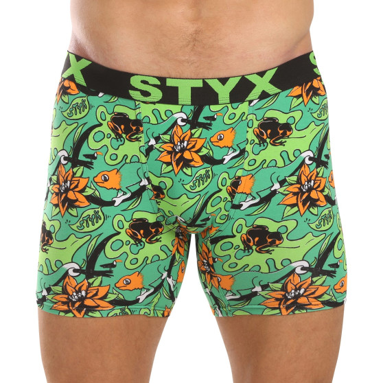 Styx Heren boxershorts lang kunst sport rubber tropic (UN1557)