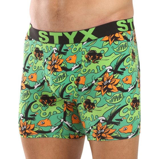 Styx Heren boxershorts lang kunst sport rubber tropic (UN1557)