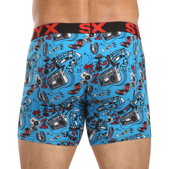 Styx Heren boxershorts lange kunst sport rubber muziek (UN1558)