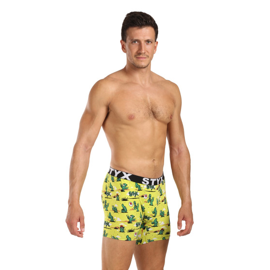 Styx Heren boxershorts lange kunst sport rubber cactus (UN1351)