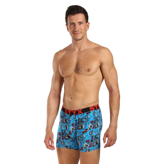 Styx Heren boxershorts lange kunst sport rubber muziek (UN1558)