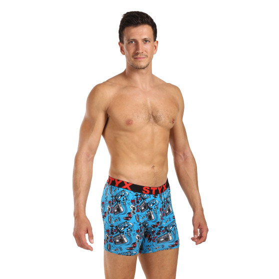 Styx Heren boxershorts lange kunst sport rubber muziek (UN1558)