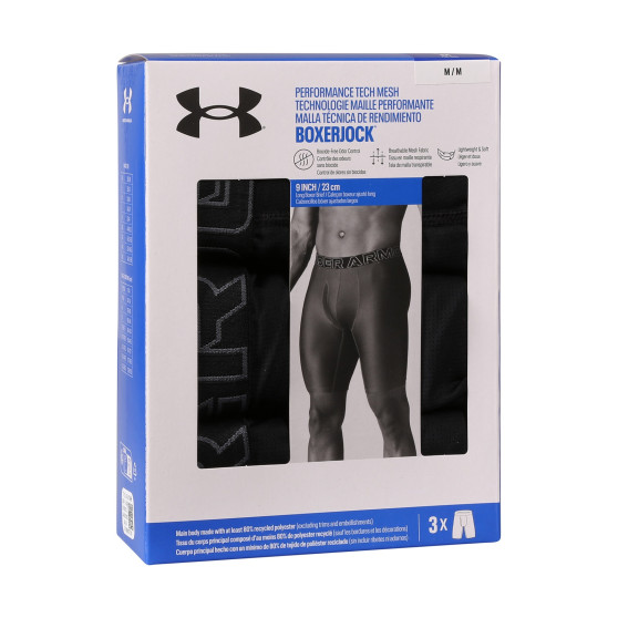 3PACK herenboxershort Under Armour zwart (1383886 001)