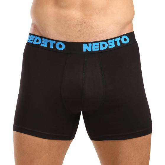 5PACK herenboxershort Nedeto zwart (5NB003)