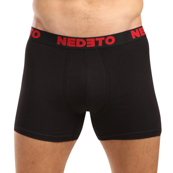 5PACK herenboxershort Nedeto zwart (5NB003)